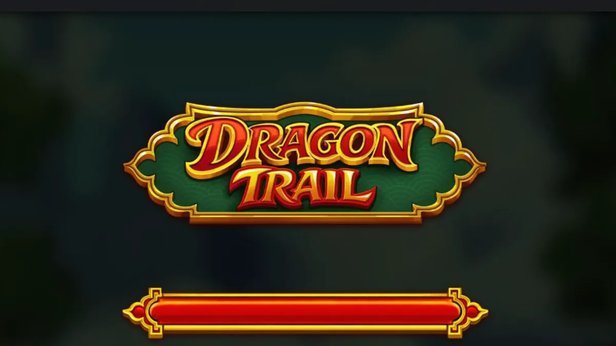 Tampilan visual slot Dragon Trail dengan naga emas dan latar belakang pagoda